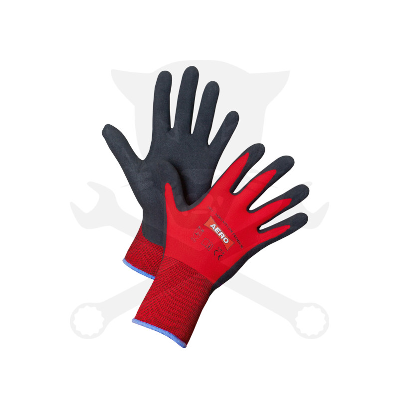 Kesztyű NitroCom 1931 premium piros AERO nitril 11-es XXL-es XXL/10