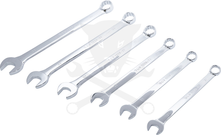 Csillag-villáskulcs készlet Extra Hosszú kivitel 6 db-os 21-32 mm - BGS