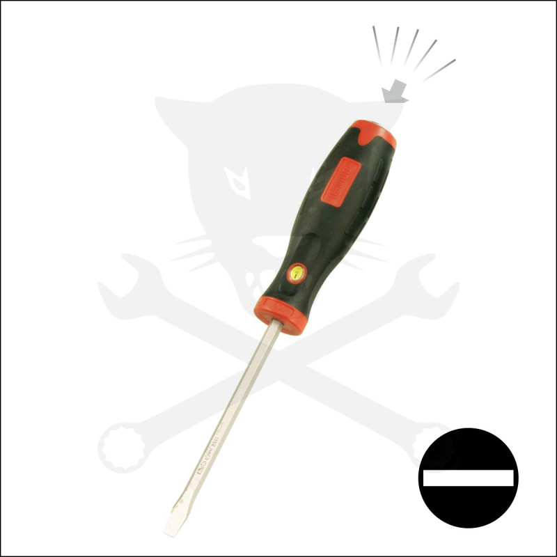 Csavarhúzó üthető lapos 1,6x10x185 - Genius