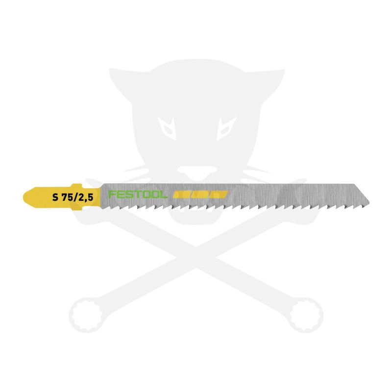Fűrészlap dekopírfűrészhez, fára 75 mm S 75/2,5/25 - 25db - Festool