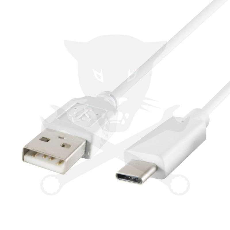 USB töltőkábel - C - fehér 2.1A - 1m - Home