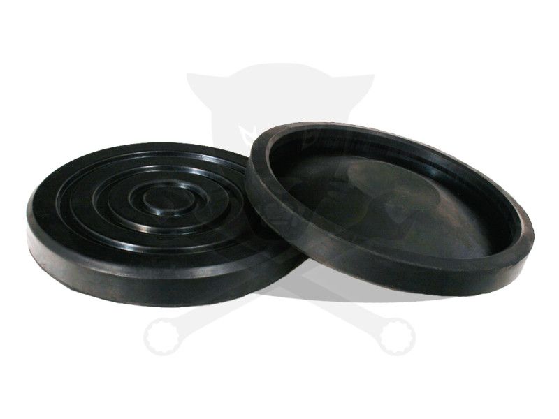 Gumipogácsa krokodil emelőhöz 136/122 x 20 mm - körkörös - Fekete