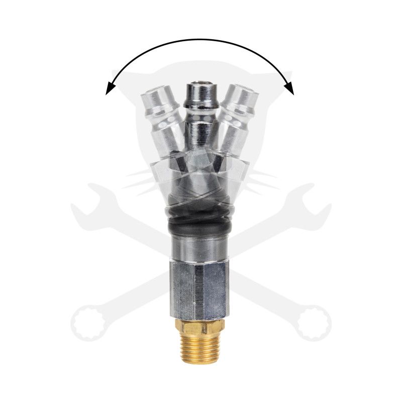 Levegős csatlakozó - gyorscsatlakozó apa - 1/4" KM csuklós