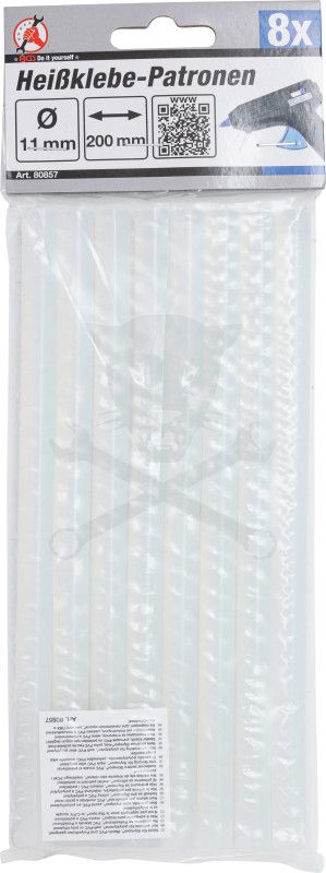 Ragasztórúd (ragasztópatron) 11 mm x 200 mm 8 db-os - BGS