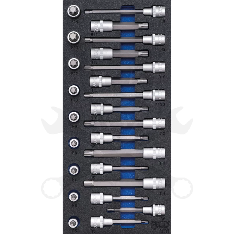 Tálcás BGS Bit imbusz készlet 25 db-os 1/3 - EVA tálcás