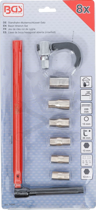 Csaptelep fogó készlet, 8 darabos - BGS