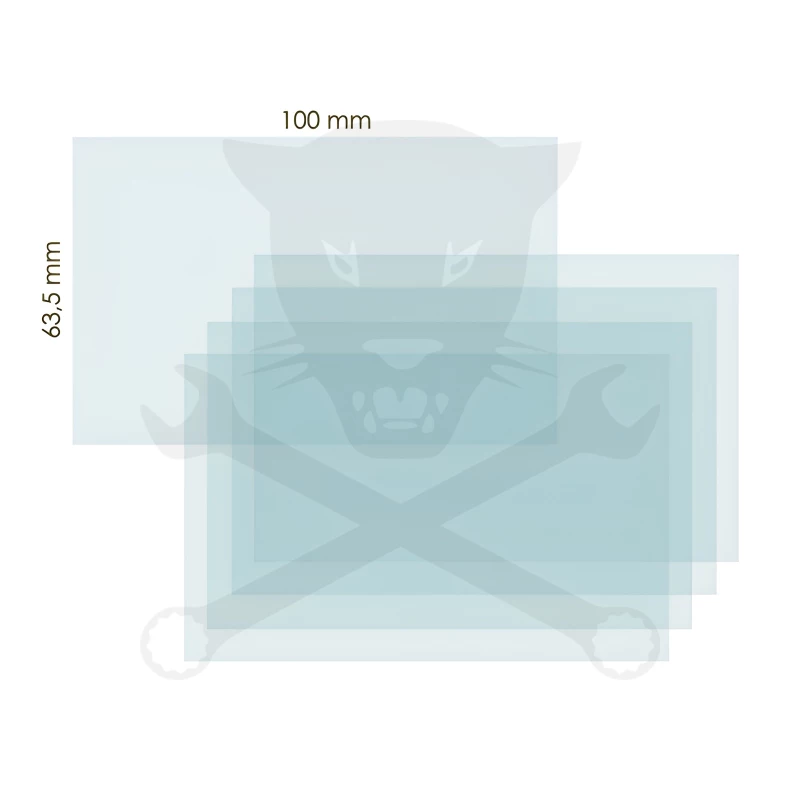 Hegesztő Plexi belső áttetsző 100x63,5 mm - IWELD