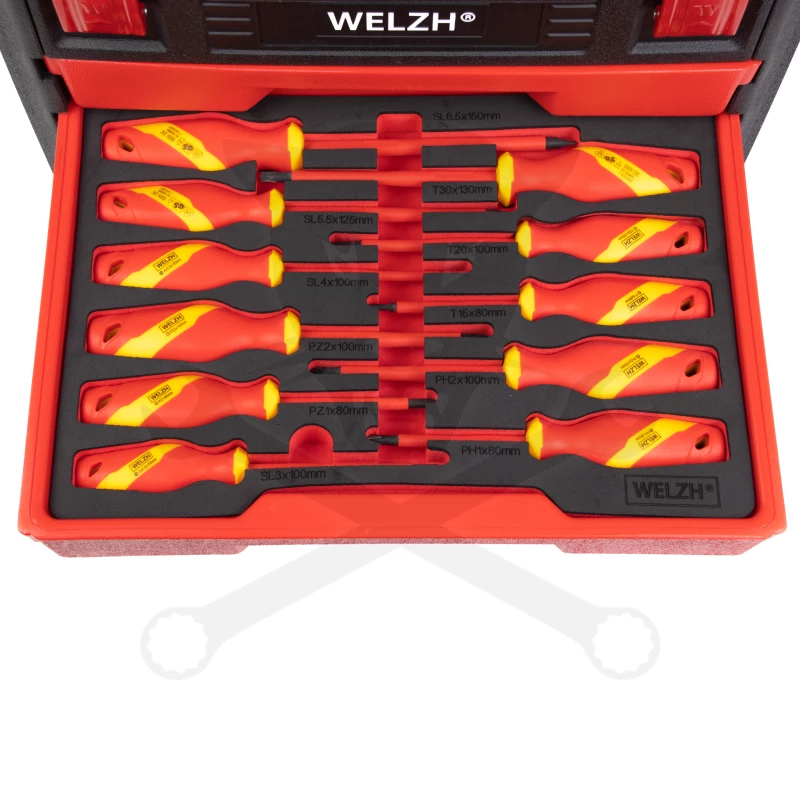 Szigetelt VDE 1000 V-os készlet 63 darabos - Hibrid Szerszám készlet