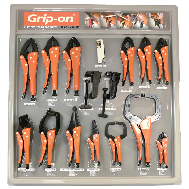 Szerszámfal készlet Grip-On fogók 16 db-os