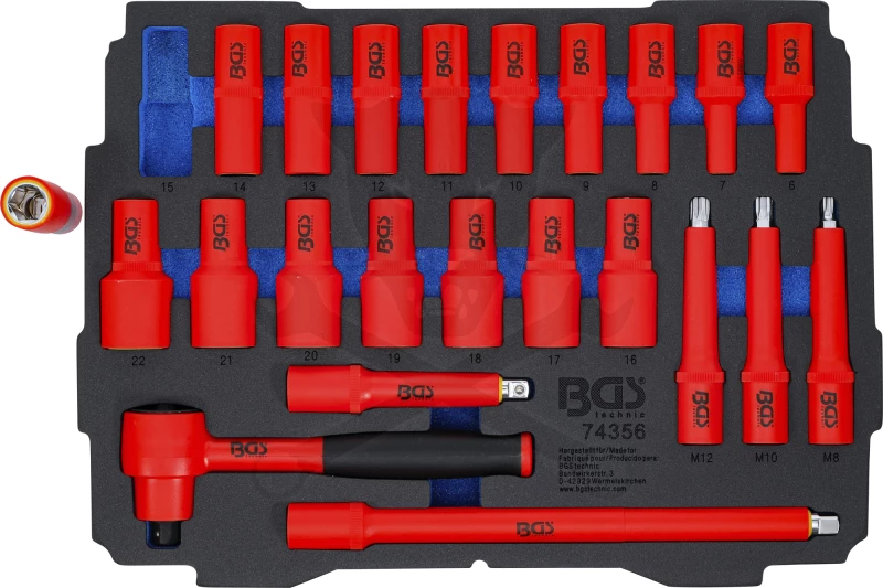 Szerszámkészlet 23 db-os szigetelt, habtálcás BOXSYS1-2 - BGS