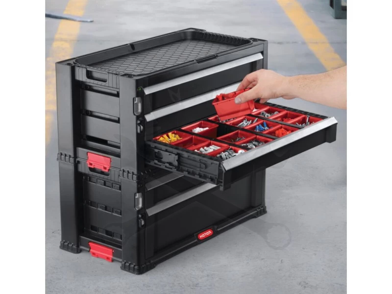 Szerszámos láda - tárolórendszer 3 fiókos - ToolChest - KETER