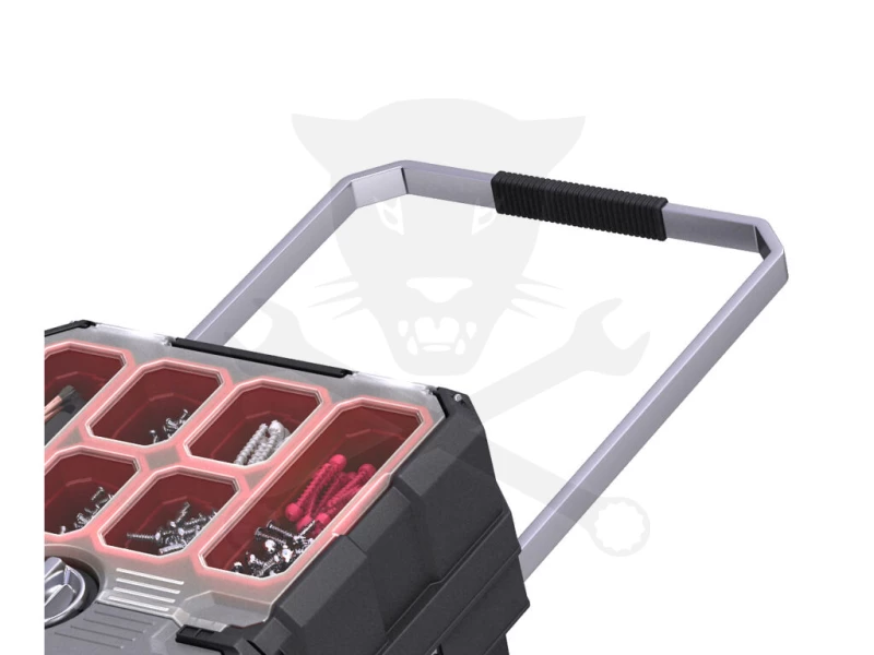 Szerszámos láda - gurulós szortimenterrel 616x378x415 mm - Masterloader