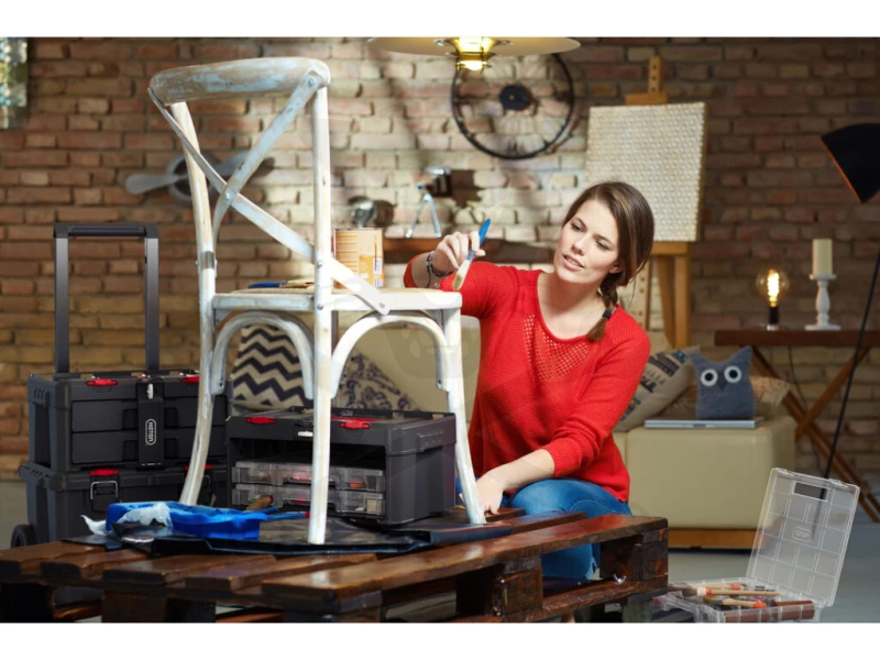 Szerszámos láda - szortimenter 481x332x233 mm 3 fiókos - Stack'N'Roll