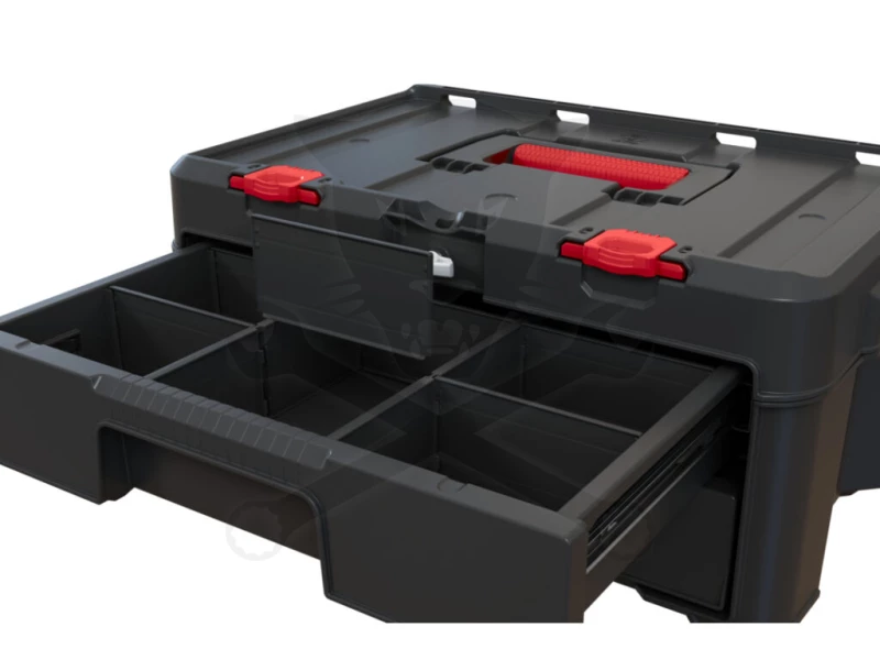 Szerszámos láda - szortimenter 481x332x233 mm 2 fiókos - Stack'N'Roll