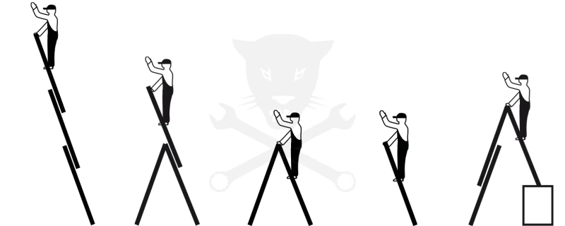 Létra ALU létrafokos sokcélú álló 3x10 fokos - Krause Monto TRIBILO