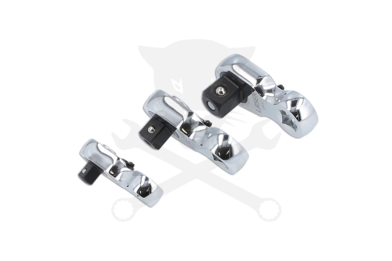 Crowa racsnis fej készlet 3 db-os mini 1/4"-3/8"-1/2" - Laser