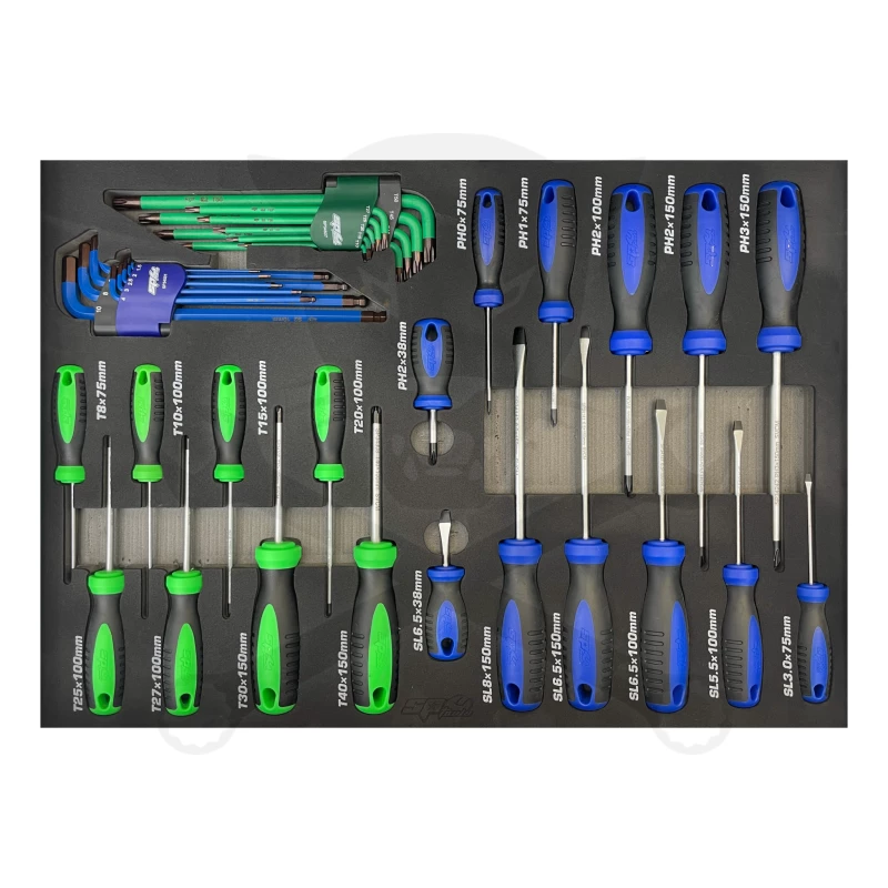 Szerszámos kocsi gyári-felszerelt 411 db-os 13 fiók TECH S. - SP Tools