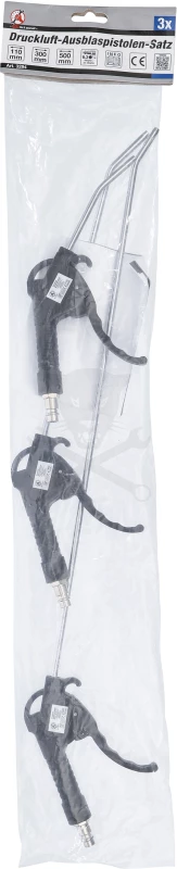 Lefújó pisztoly 3 db-os 110 mm, 300 mm, 500 mm készlet - BGS