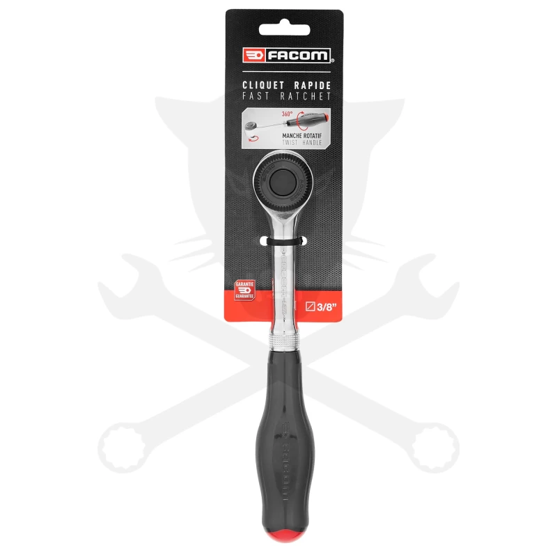 Crowa racsnis kulcs 1/4" kétirányú, forgó nyelű - Facom