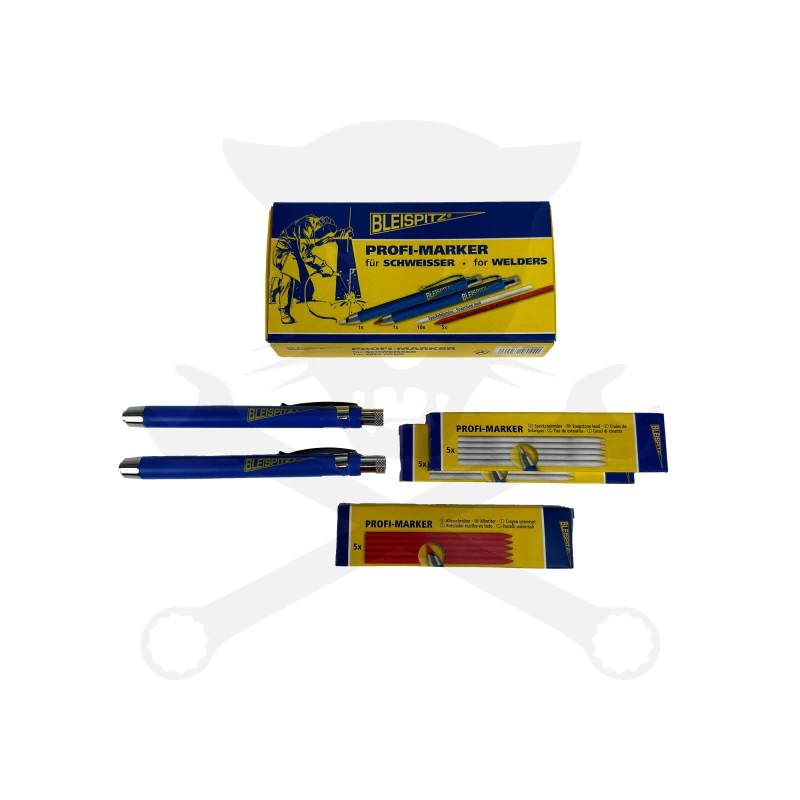 Hegesztő jelölő kréta készlet 17 db-os - FEHÉR-PIROS - Bleispitz