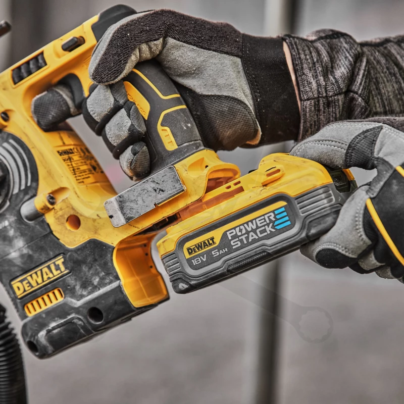Fúró-vésőkalapács akkus 18V 2.1J 2db 5.0Ah -POWERSTACK- DeWalt