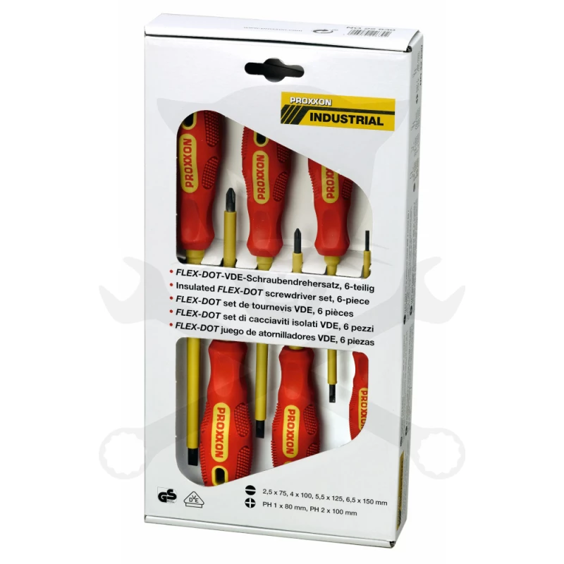 Csavarhúzó készlet 6 db-os lapos+kereszt - szigetelt - VDE 1000V