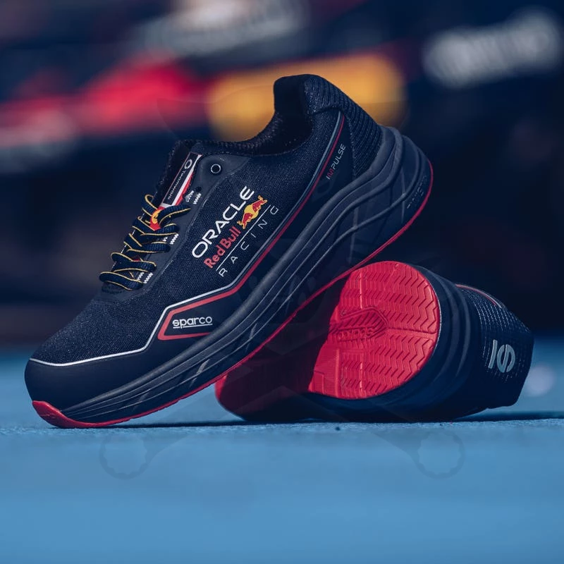 Munkavédelmi cipő SPARCO - Impulse Red Bull S1PS ESD Kék-Piros 48