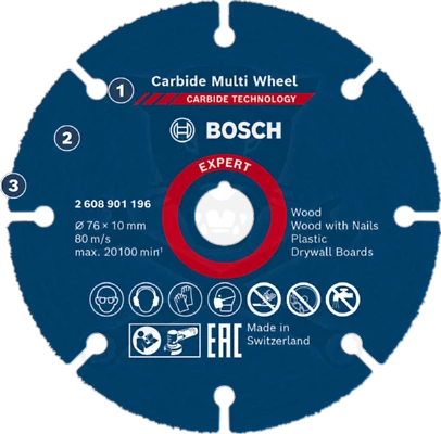Vágókorong 76 x 10 mm gyémánttárcsa univerzális - Bosch