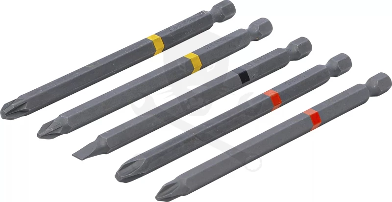 Bit készlet 5 db-os 1/4" 110 mm PH/PZ/SL - BGS
