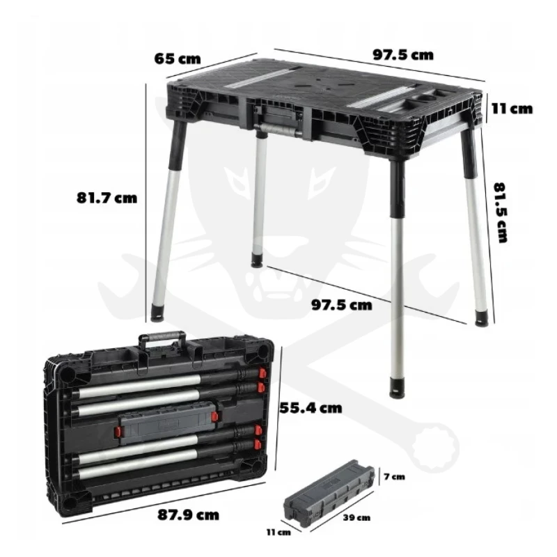Munkaasztal Öszecsukható Jobmade asztal 880x550 mm Max: 453 kg - KETER