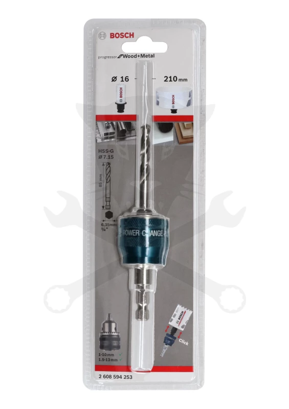 Körkivágó befogó adapter 8,7mm HEX+7,15x85mm - Bosch