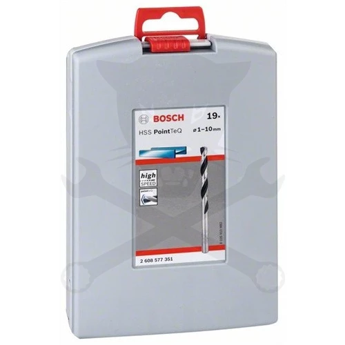 Csigafúró készletHSS 19 db-os 1,0 - 10,0 mm PointTeQs - Bosch (2.608.577.351)