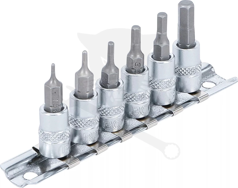 Rátűzőkulcs - crowa+bit készlet 1/4" imbusz 1.5-6 mm 6 db-os BGS