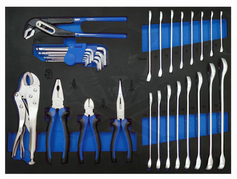 Szerszámos kocsi gyári-felszerelt 124 db-os 6 fiókos - Kenwell