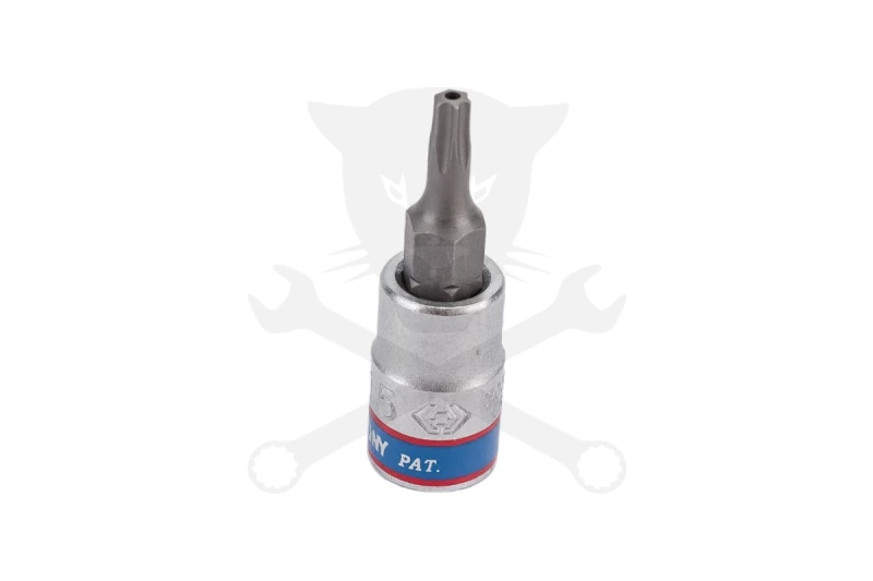 Rátűzőkulcs - crowa+bit 1/4" torx, furatos TPX08 - King Tony