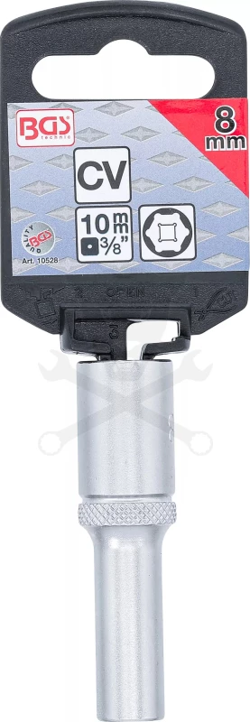 Dugókulcs - crowafej 3/8" 6 lap hosszú 8 mm BGS