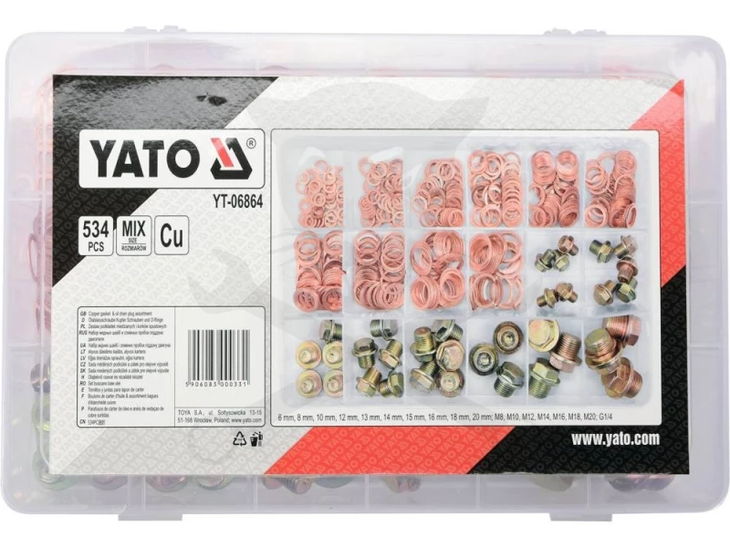 Olajleeresztő csavar készlet 534 db-os -