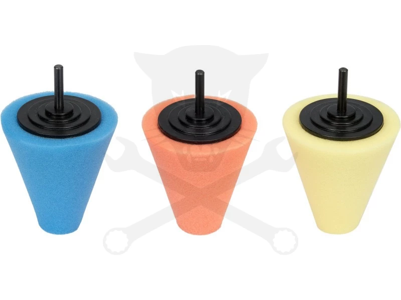 Polírozó korong szivacs készlet felnihez - kúpos 30 - 75 / 80 mm - Yato