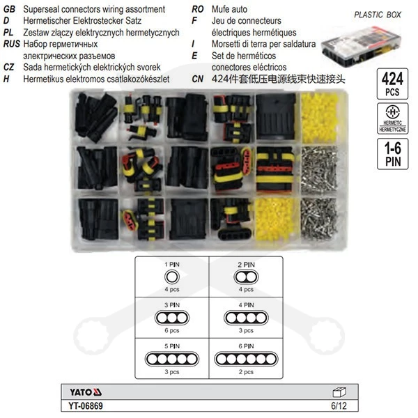 Csatlakozó készlet elektromos Supaseal 424 db-os készlet