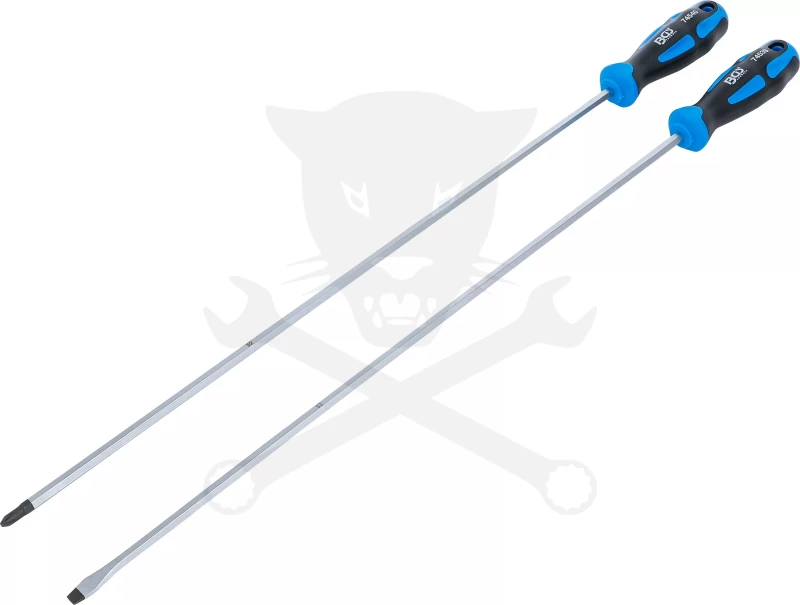 Csavarhúzó készlet XXL extra hosszú 450 mm SL6+PH2 - 2 részes BGS 9-730