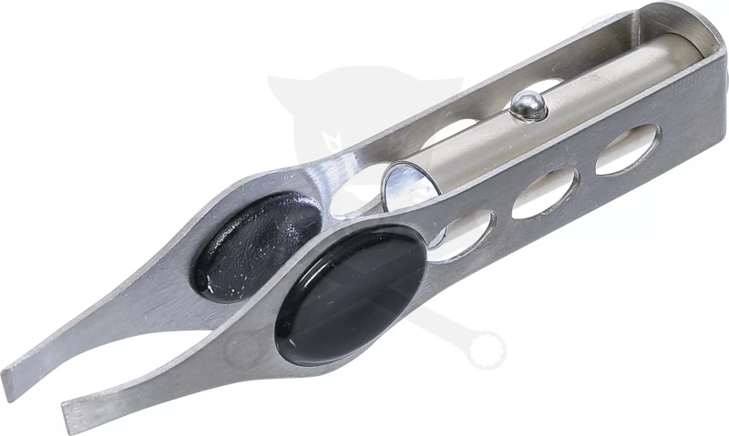 Csipesz 100 mm egyenes-lapos, rozsdamentes acél LED-es - BGS