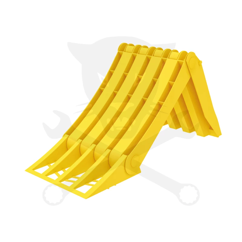Kerék ék - támasztó ék - összecsukható műanyag sárga 463x198x228mm