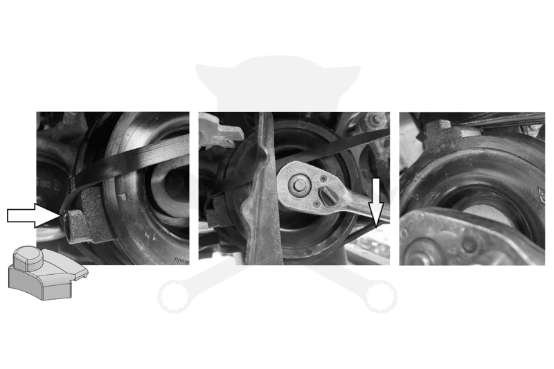 Sztreccsszíj felrakó szerszám - Renault 1.2 liter benzin - Laser