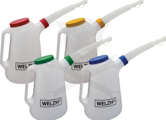 Olajbetöltő kanna készlet 4 részes - 5 literes - Színkódolt