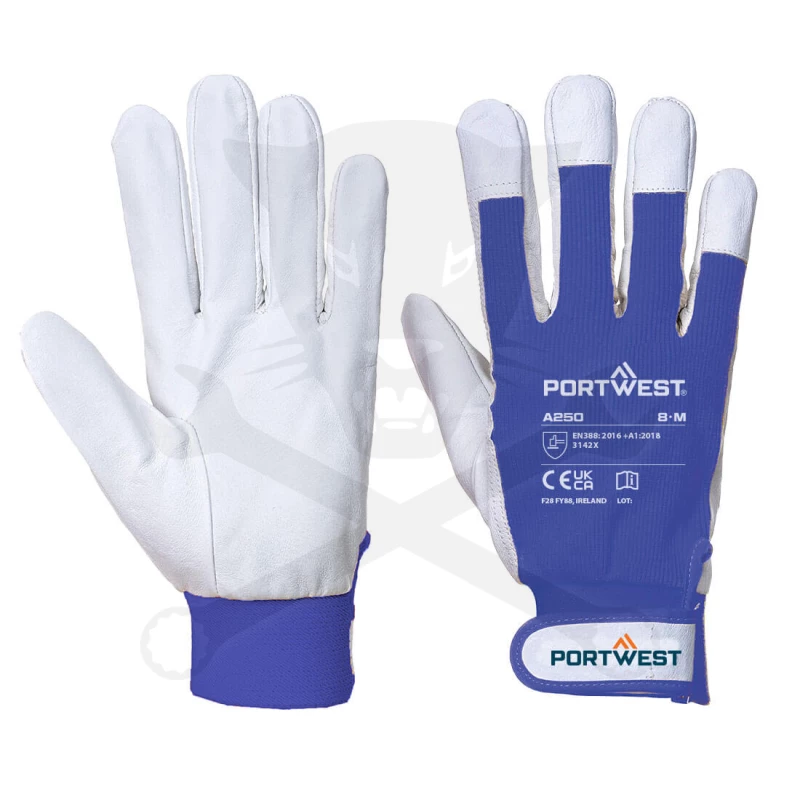 Kesztyű Premium sertésbőr Work 8-as M Kék