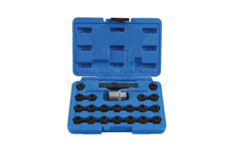 Kerékör kulcs készlet VW gyári kerékőrökhöz -lóhere minta- 22 db-os