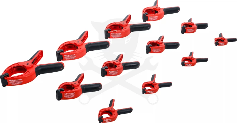 Gyorsszorító, kézi készlet max. 35 - 40 - 70 mm-es pofa nyitás - 12 db