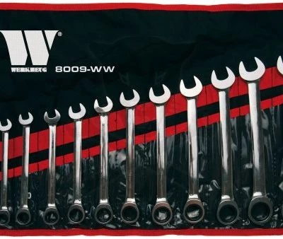 Csillag-Villás racsnis készlet 12 db-os szerszámos kocsiba habtálcás 1/3