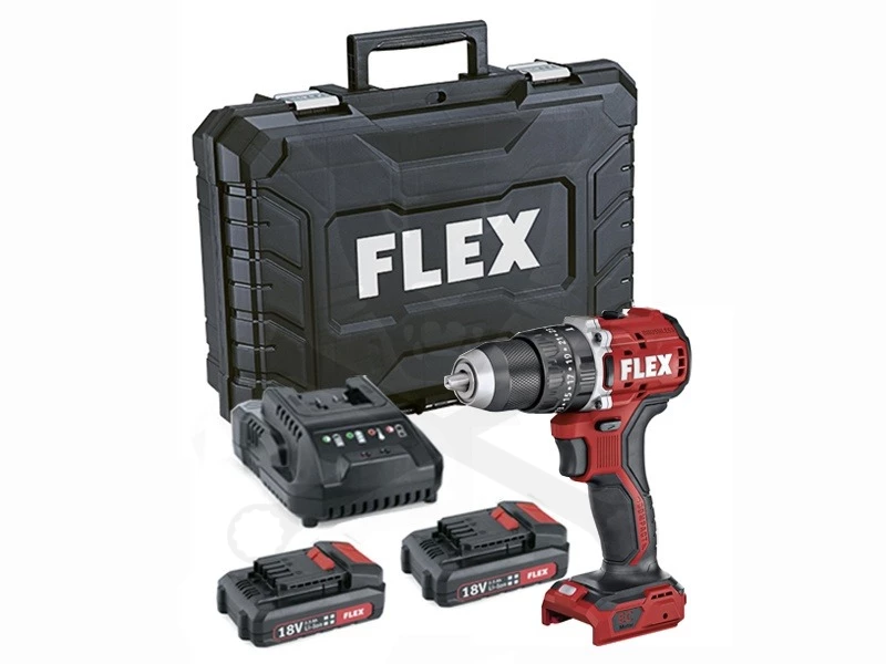 Ütvefúró-csavarbehajtó, akkus 18V 65 Nm 2x2.5Ah FLEX (PD 2G 18.0 EC L2.5 Set)