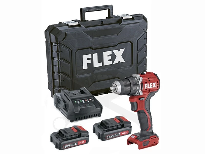 Fúró-csavarozó, akkus 18V 65 Nm 2db 2.5 Ah - Flex (DD 2G 18.0 EC LD/2.5 Set)